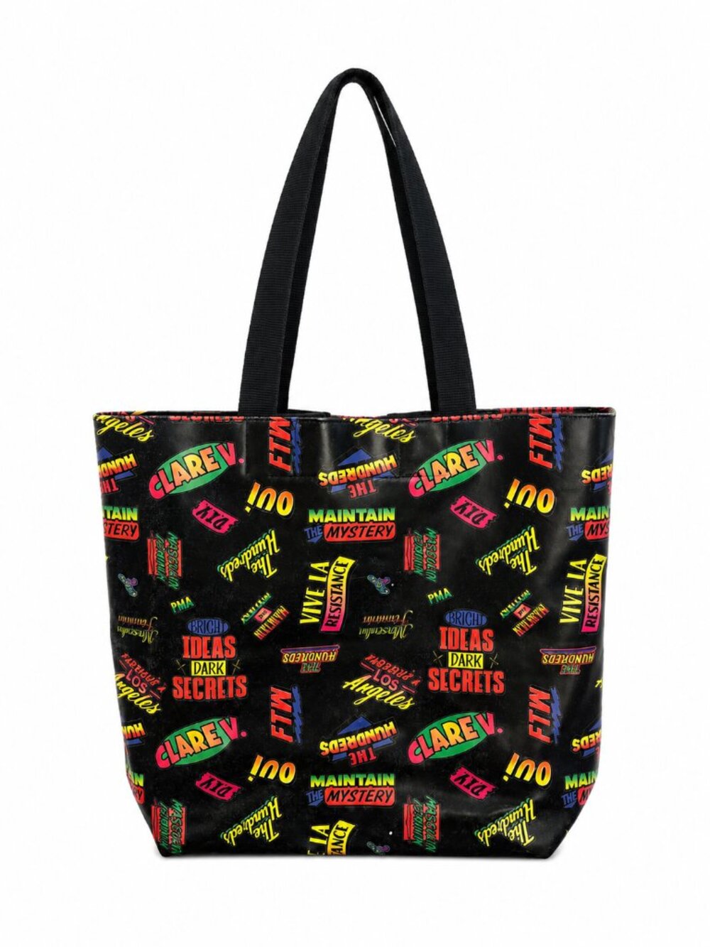 Clare V. x The Hundreds Graphic Tote Bag Black Multicolor Rare Collaboration